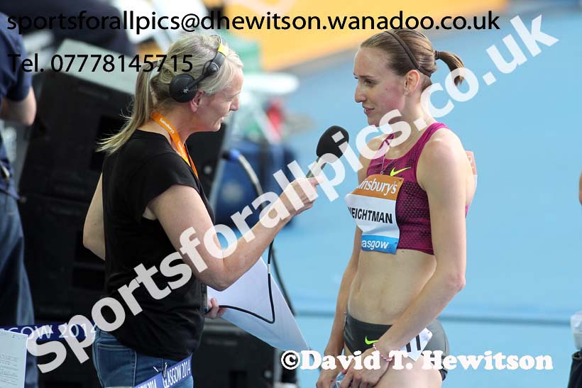 Laura Weightman (Morpeth) finishing 4th in the 1500 metres at the Glasgow Diamond League. Photo: David T. Hewitson/Sports for All Pics